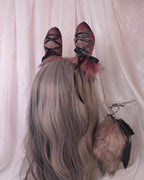 Luna Corset Dusty Rose Bunny Set