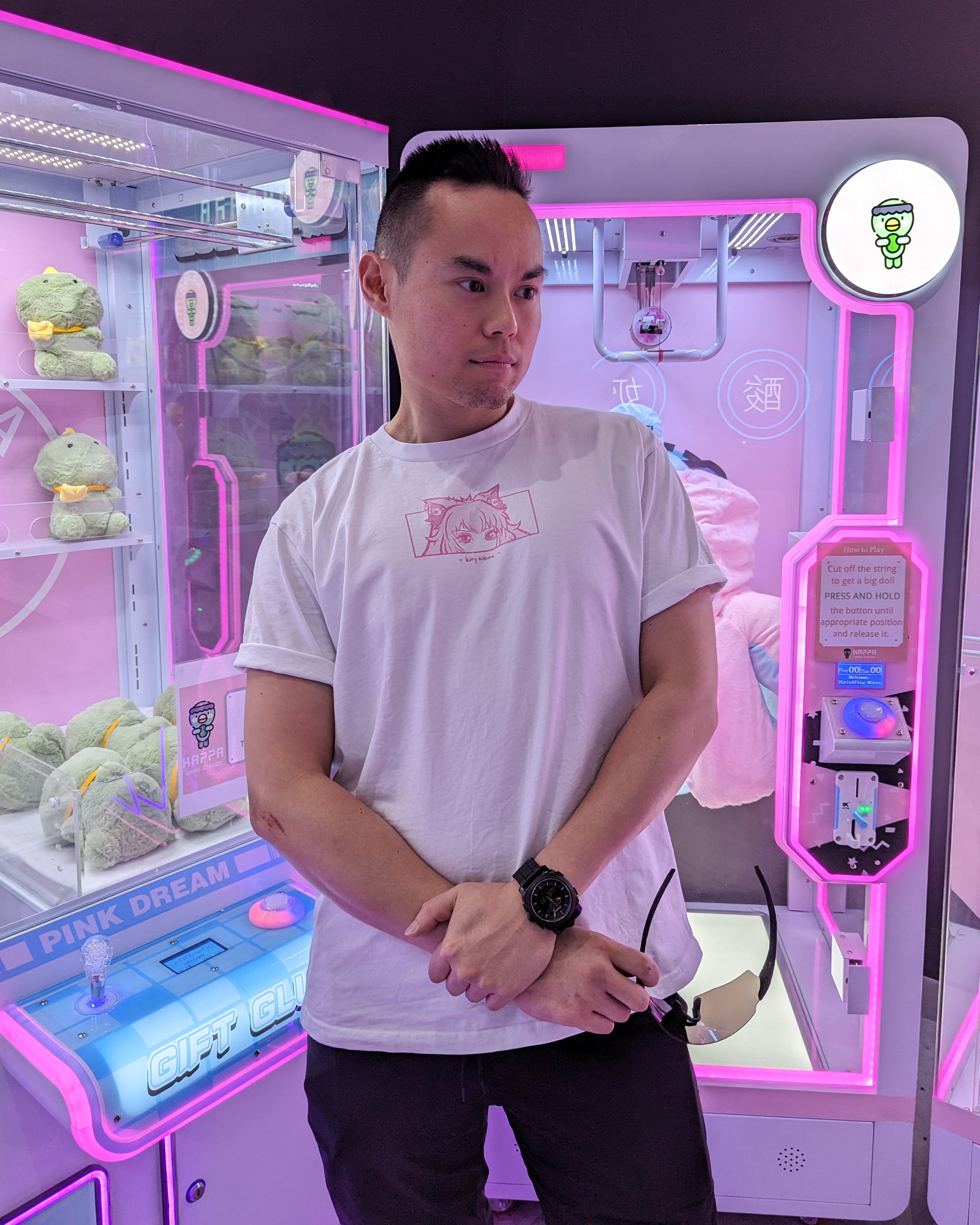 Neko Tee - White / Pink