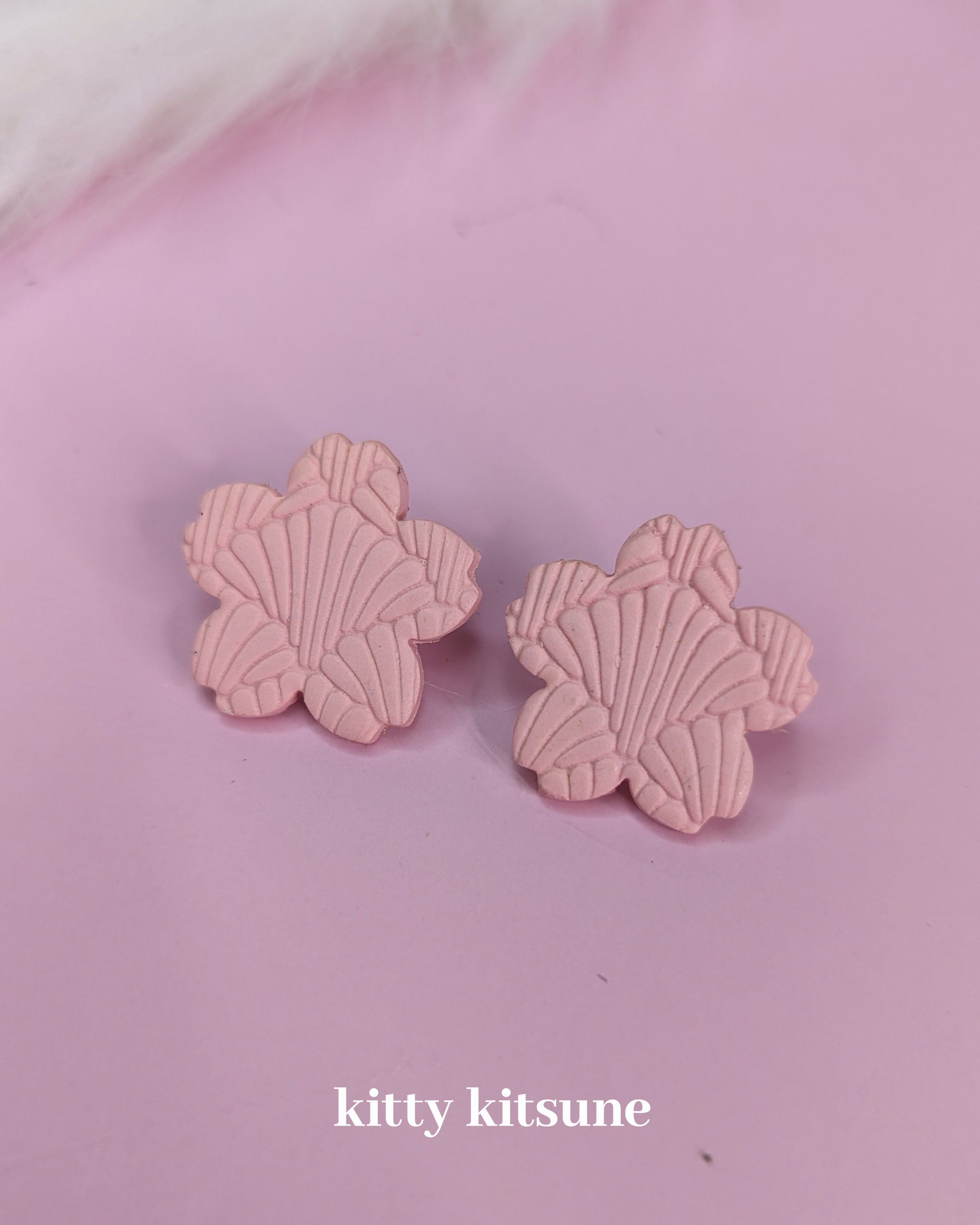 Pink Shell Sakura Earrings