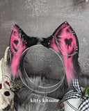 Pink Love Drip Kitsune with Bows (MTO)