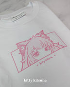 Neko Tee - White / Pink