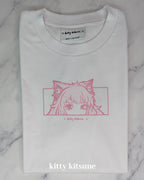 Neko Tee - White / Pink