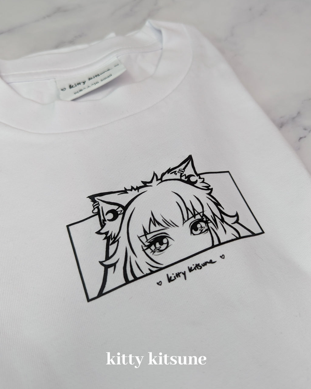 Neko Tee - White / Black