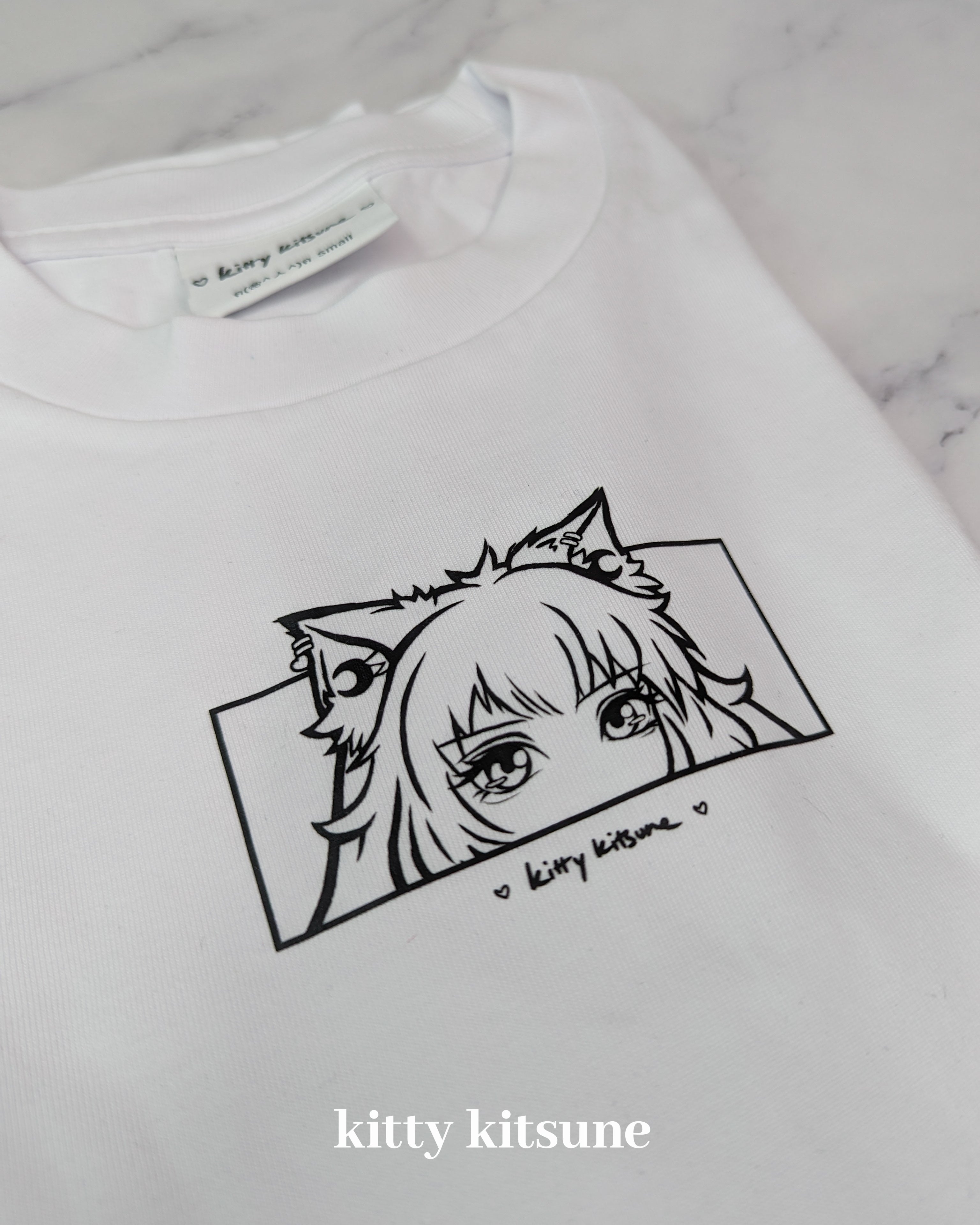 Neko Tee - White / Black
