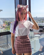 Neko Tee - White / Pink