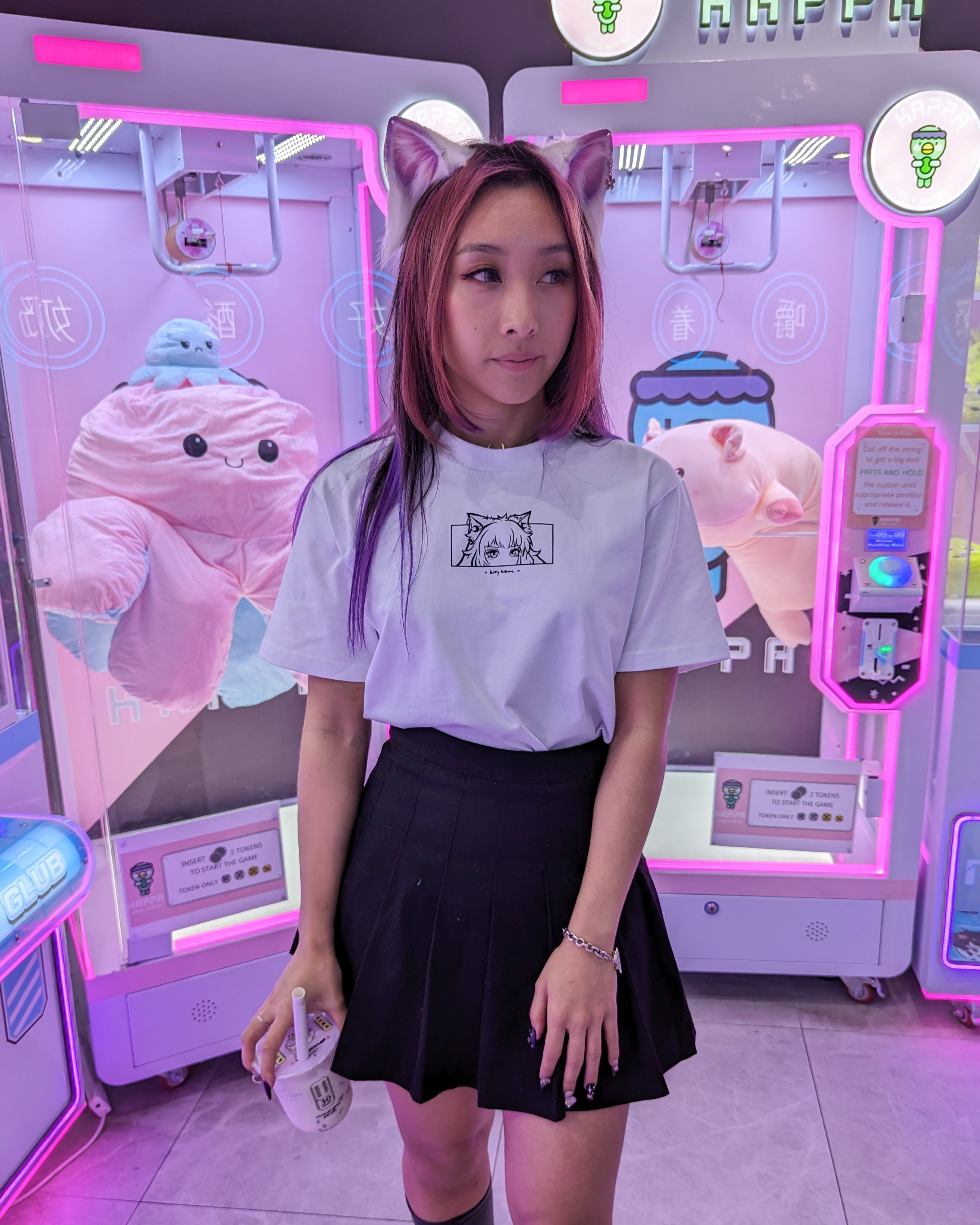 Neko Tee - White / Black