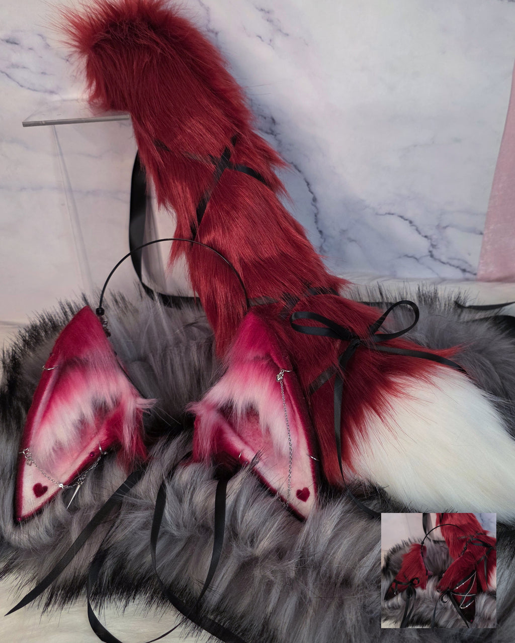 Valentines Corset Kitsune Set