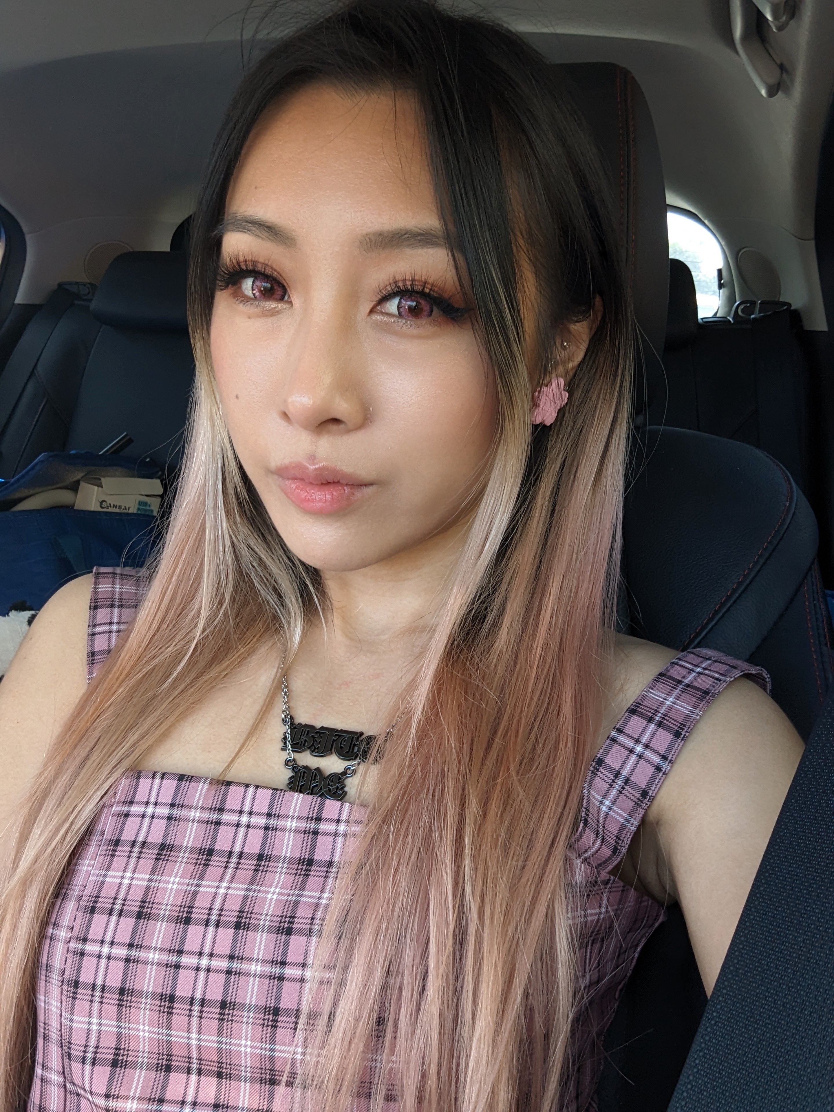 Pink Shell Sakura Earrings