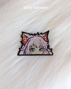 Kiri Neko Girl Iron-On Embroidery Patch