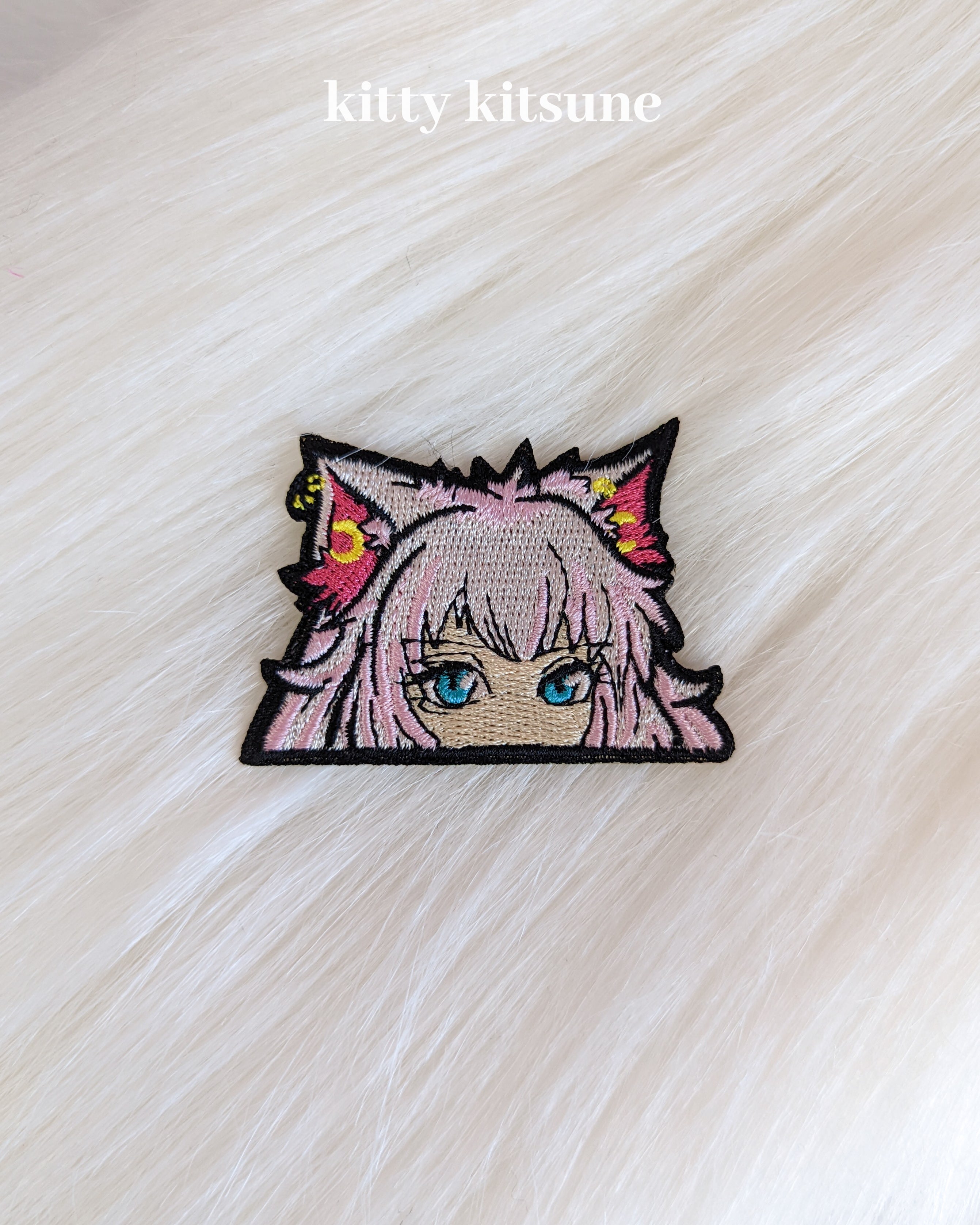 Kiri Neko Girl Iron-On Embroidery Patch