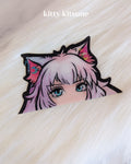 Kiri Neko Girl Animated Peeker Sticker