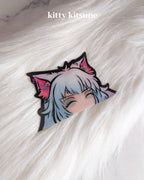 Kiri Neko Girl Animated Peeker Sticker
