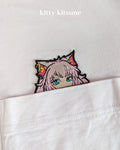 Kiri Neko Girl Iron-On Embroidery Patch