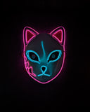 Pink Scar LED Kitsune Mask
