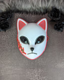 Pink Scar LED Kitsune Mask