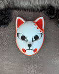 Red Patch LED Kitsune Mask